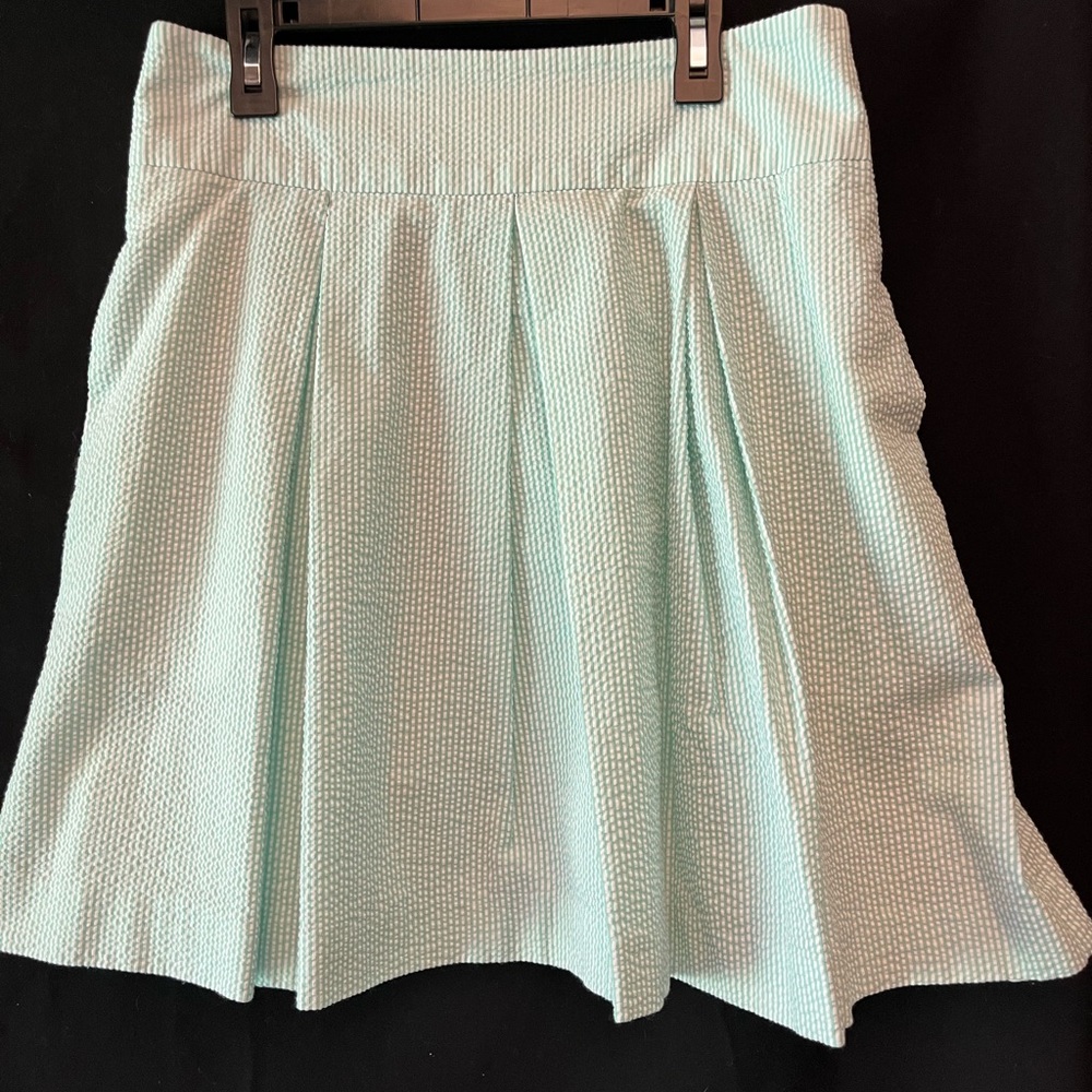 Lauren James Sea foam green Seersucker skirt